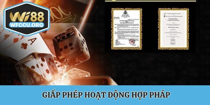 Giấy phép hoạt động hợp pháp là tiêu chí quan trọng